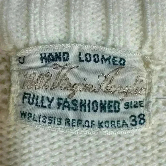 Vintage 100% Acrylic Button Down Cardigan Creamy Ivory Opaque Flat Buttons Sz 38 - Picture 3 of 12